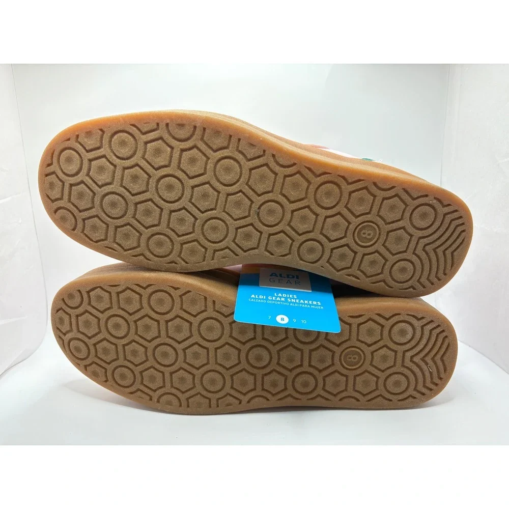 Aldi Gear Womens‎ Platform Sneakers Pink Teal Gum Sole 50th Anniv Size 8 NEW